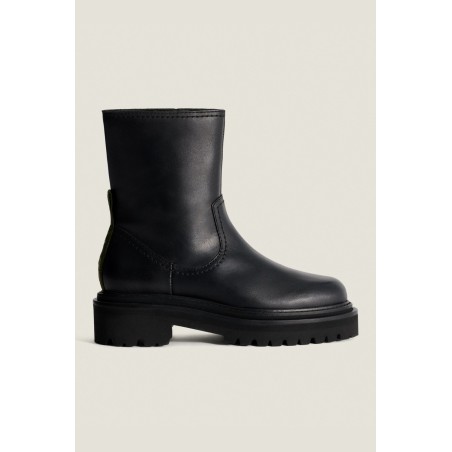 Limited Edition Office Leather Boot | Black Limited Stock