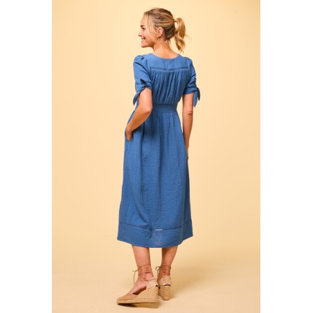 Limited Edition Olga Cheesecloth Dress | Marina Blue Just Launched