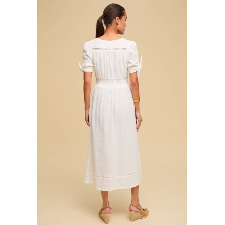 Limited Edition Olga Cheesecloth Dress | White