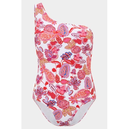 Limited Edition Recycled One Shoulder Swimsuit | Paisley Pink