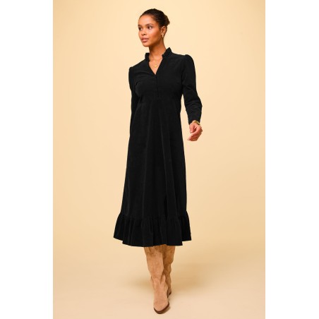 Limited Edition Percy Midi Stretch Corduroy Dress | Black In Stock