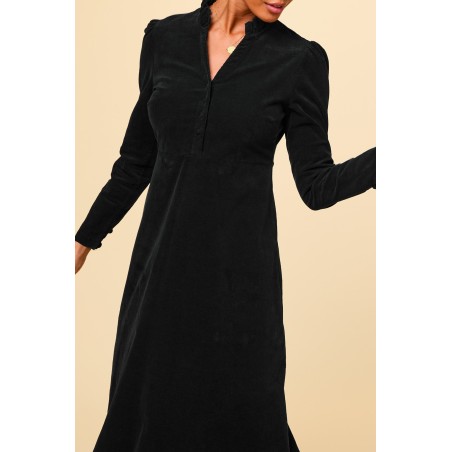 Limited Edition Percy Midi Stretch Corduroy Dress | Black In Stock