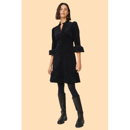 Limited Edition Percy Short Stretch Corduroy Dress | Black New Release