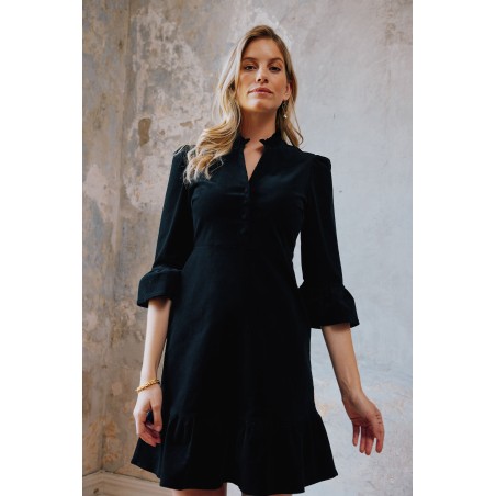 Limited Edition Percy Short Stretch Corduroy Dress | Black New Release