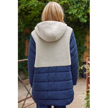 Limited Edition Petra Coat | Navy/Taupe