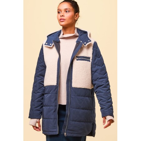 Limited Edition Petra Coat | Navy/Taupe