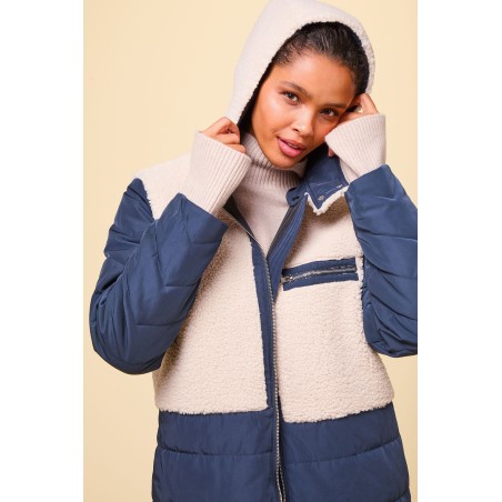 Limited Edition Petra Coat | Navy/Taupe