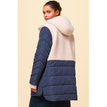 Limited Edition Petra Coat | Navy/Taupe