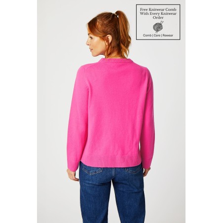 Limited Edition Merino Wool Polar Bear Jumper | Pink/Red