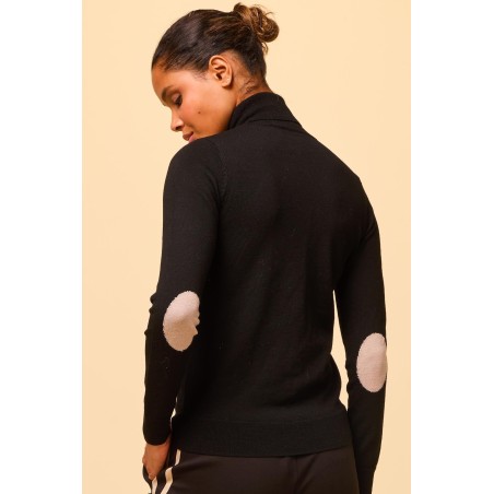 Limited Edition Merino Wool Polo Neck Base Layer | Black/Taupe New Stock