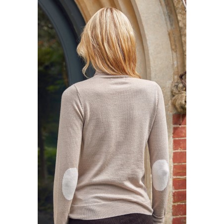 Limited Edition Merino Wool Polo Neck Base Layer | Taupe/Cream Just In