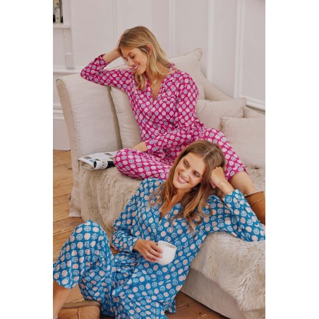 Limited Edition Three Piece Pyjama Set | Hyacinth Pink/Purple Limited Stock