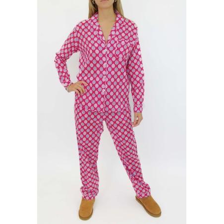 Limited Edition Three Piece Pyjama Set | Hyacinth Pink/Purple Limited Stock