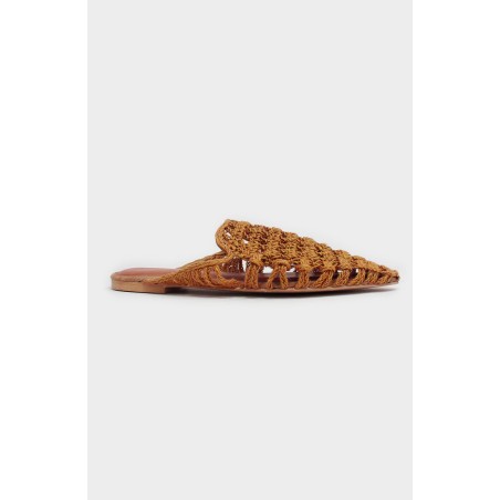 Limited Edition Raffia Mules | Camel In Stock