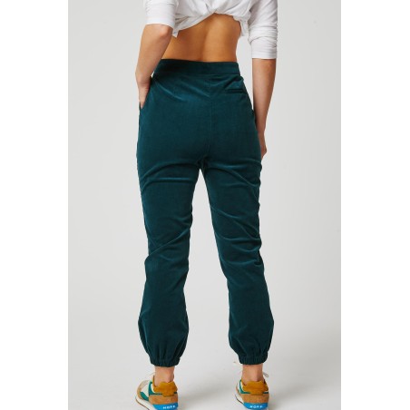 Limited Edition Stretch Corduroy Cuffed Jogger | Teal In Stock