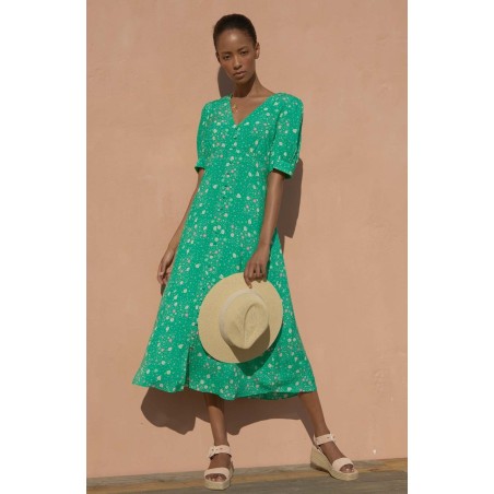 Limited Edition Anne EcoVero™ Dress | Bright Green Available for Immediate Shipping