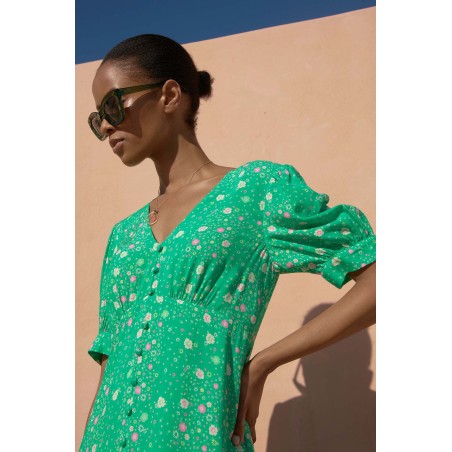 Limited Edition Anne EcoVero™ Dress | Bright Green Available for Immediate Shipping