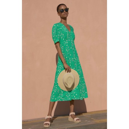 Limited Edition Anne EcoVero™ Dress | Bright Green Available for Immediate Shipping