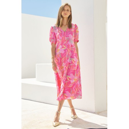 Limited Edition Anne EcoVero™ Dress | Pink/Yellow New Release