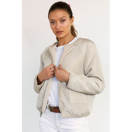 Limited Edition Reversible Eco Bomber Jacket | Cream Just In