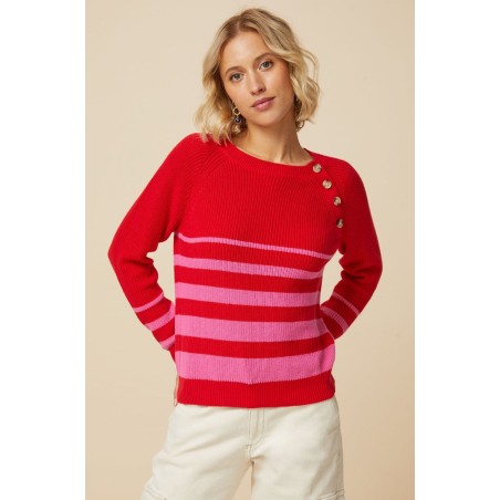 Limited Edition Rhia Jumper | Stripe Red/Pink New Release