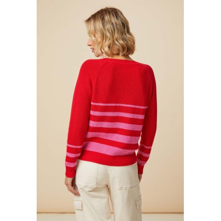 Limited Edition Rhia Jumper | Stripe Red/Pink New Release