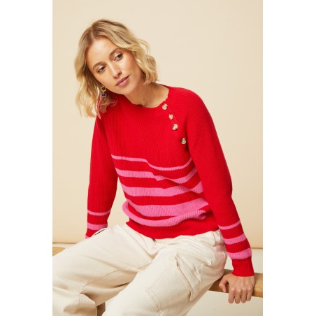 Limited Edition Rhia Jumper | Stripe Red/Pink New Release