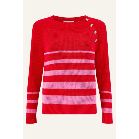 Limited Edition Rhia Jumper | Stripe Red/Pink New Release