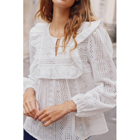 Limited Edition Rochelle Broderie Blouse | Off-White Immediate Availability