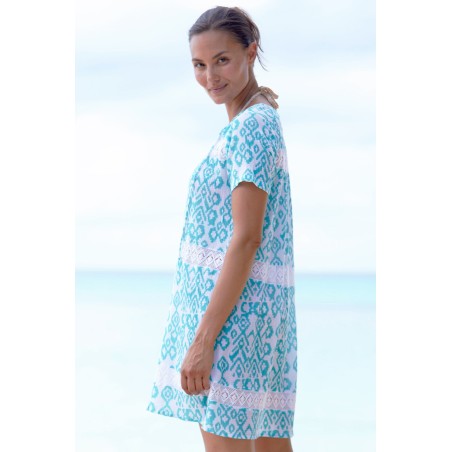 Limited Edition Roxy Kaftan | Aztec White/Sea Green