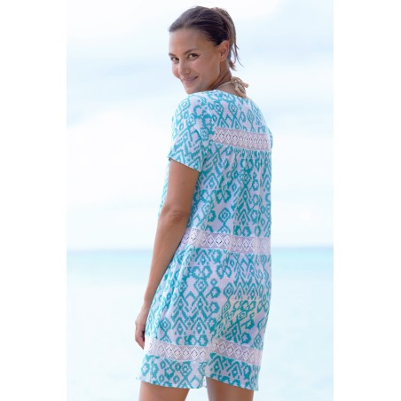 Limited Edition Roxy Kaftan | Aztec White/Sea Green