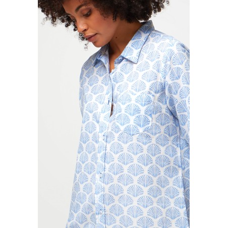 Limited Edition Saffron Beach Shirt | Shell Marina Blue Just In