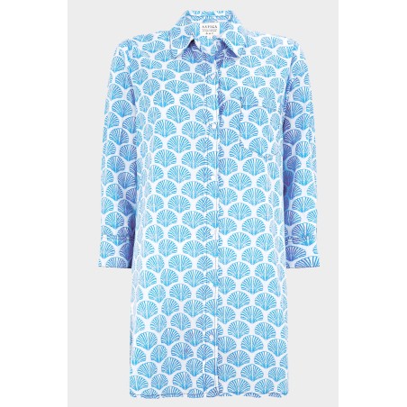 Limited Edition Saffron Beach Shirt | Shell Marina Blue Just In