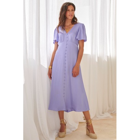 Limited Edition Sally Anne Satin Dress | Lavender New Release