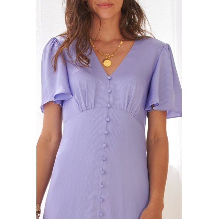 Limited Edition Sally Anne Satin Dress | Lavender New Release