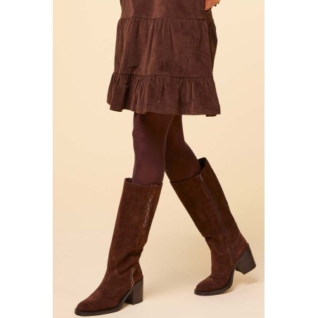 Limited Edition Selena Knee High Suede Boot | Chocolate New Collection