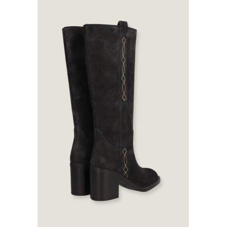 Limited Edition Selena Knee High Suede Boot | Dark Navy New Stock