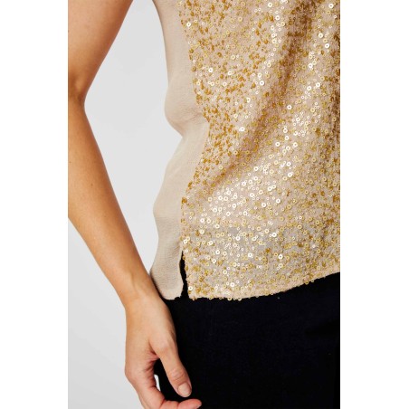 Limited Edition Sequin Cami | Gold/Beige In Stock