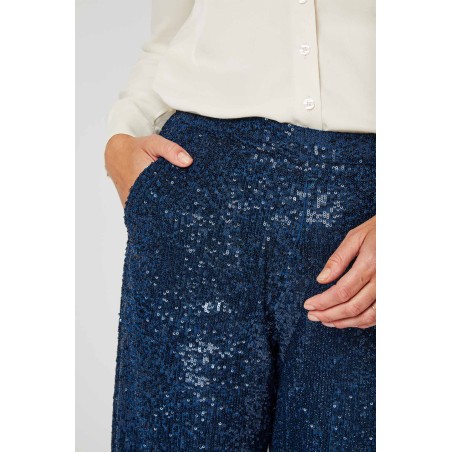 Limited Edition Sequin Trousers | Blue Available for Immediate Shipping