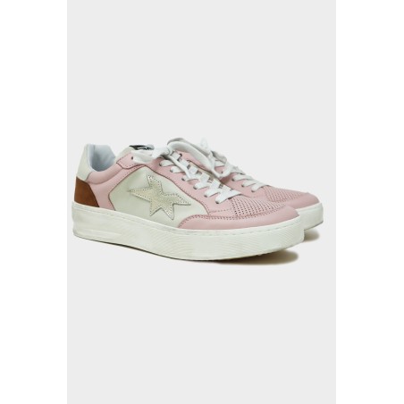 Limited Edition Vintage Effect Star Trainers | Pink/White Available for Immediate Shipping