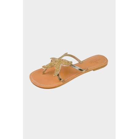 Limited Edition Starfish Leather Sandals | Gold New Release