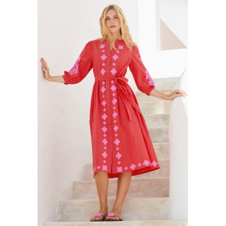 Limited Edition Milly Applique Dress | Red/Pink Fresh Release