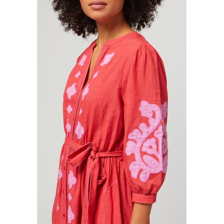 Limited Edition Milly Applique Dress | Red/Pink Fresh Release