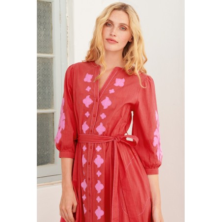 Limited Edition Milly Applique Dress | Red/Pink Fresh Release