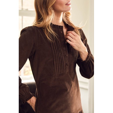 Limited Edition Stema Short Corduroy Dress | Chocolate Immediate Availability