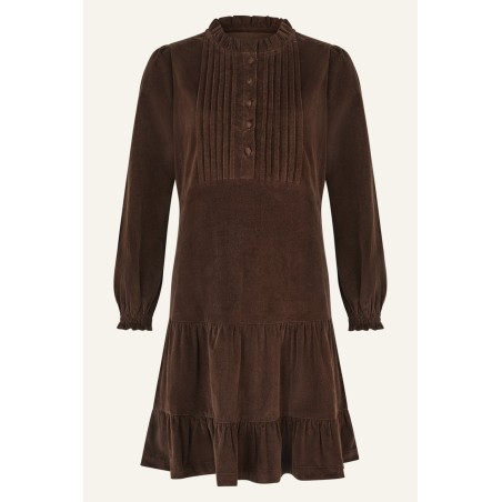 Limited Edition Stema Short Corduroy Dress | Chocolate Immediate Availability