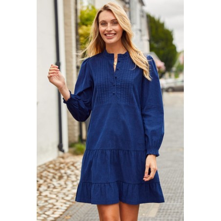 Limited Edition Stema Short Corduroy Dress | Navy Just Launched