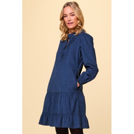 Limited Edition Stema Short Corduroy Dress | Navy Just Launched