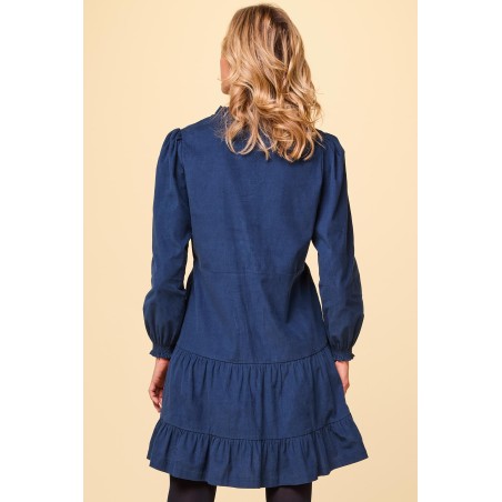 Limited Edition Stema Short Corduroy Dress | Navy Just Launched