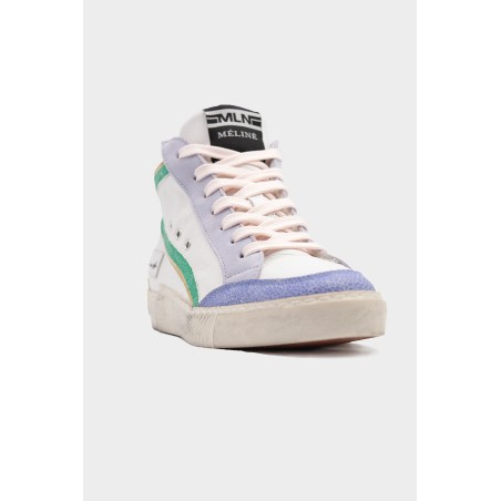 Limited Edition Stitch Detail High Top Trainers | Lilac